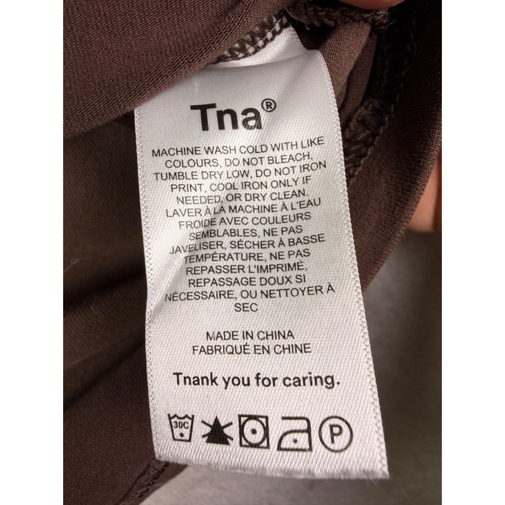 Tna Aritzia Tank Mini Dress‎ Mocha Brown Sleeveless Size Medium Organic Cotton - Picture 9 of 10